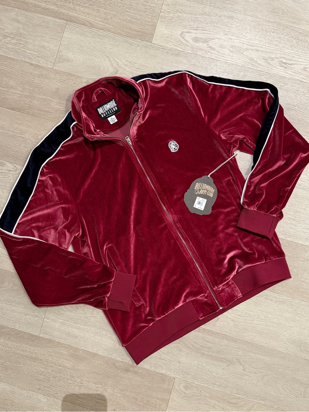 Billionaire Boys Club Satin Velvet Track Velour Jacket (BB Flight Jacket)